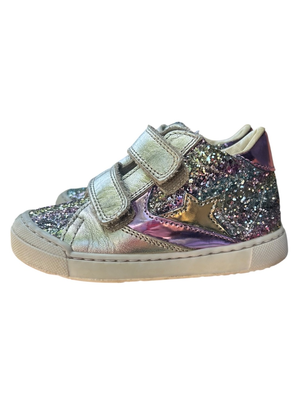 Naturino Glitter Boots for Toddler Size 5 21 Pink Gold Hook and Loop